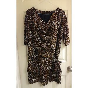 W118 Walter Baker Dress, cheetah print, mini, lined, women's size small, EUC